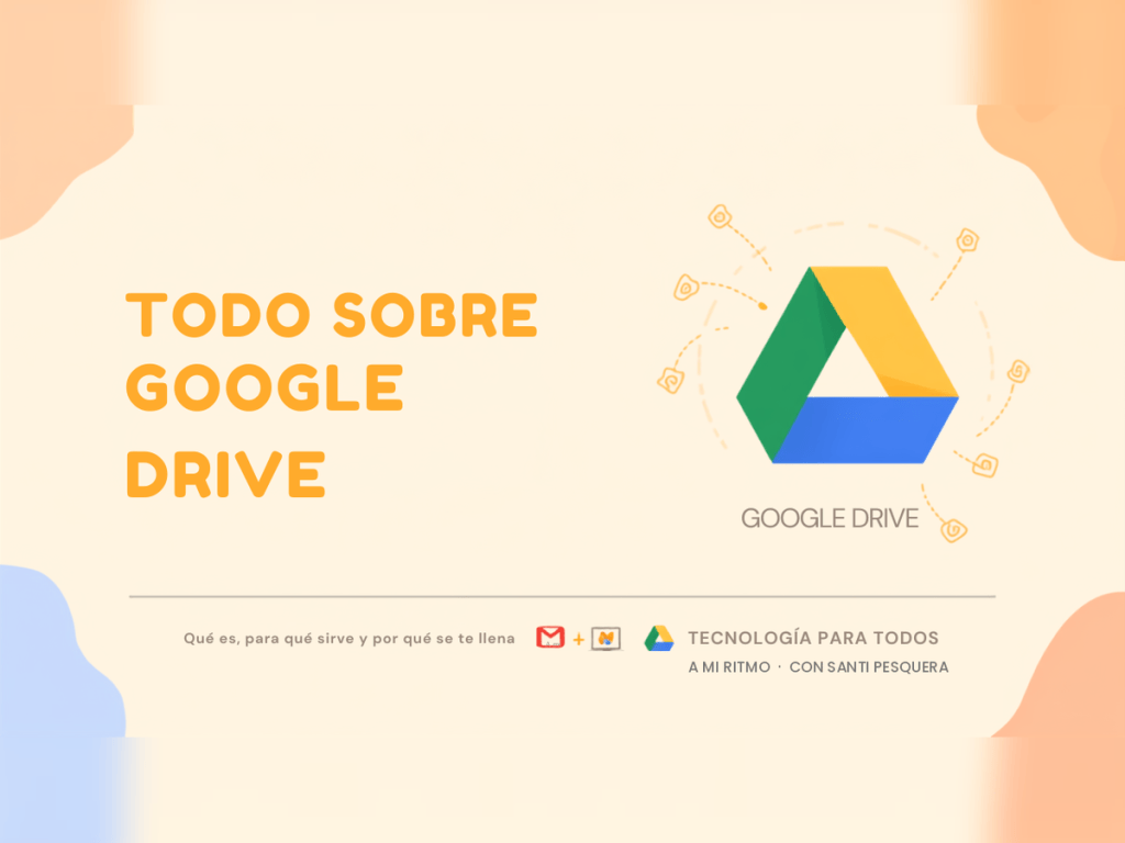 Logo de Google Drive con el título Todo sobre Google Drive